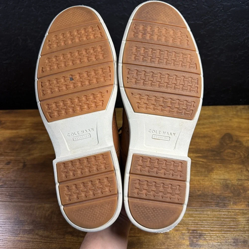 Cole Haan Grand 360 C34120 British Tan Leather Wingtip Oxford Shoes Mens 10M